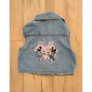 Vintage Disney Embroidered Child's Denim Vest 1990s